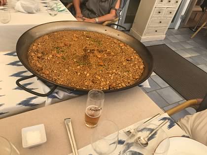 Paella dish in Mallorca, Spain